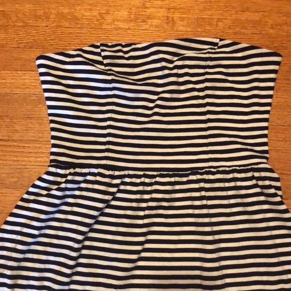 Navy and white striped dress - Picture 2 of 3